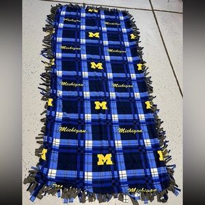 University of Michigan Blanket- National Football Champions!! Hand Tied …